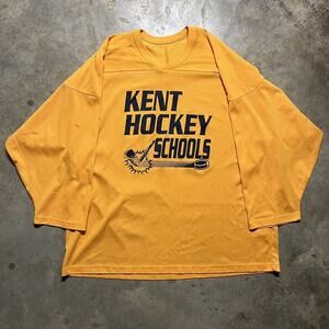 Vintage 90s Kent Hockey Schools CCM Yellow Hockey Jersey
